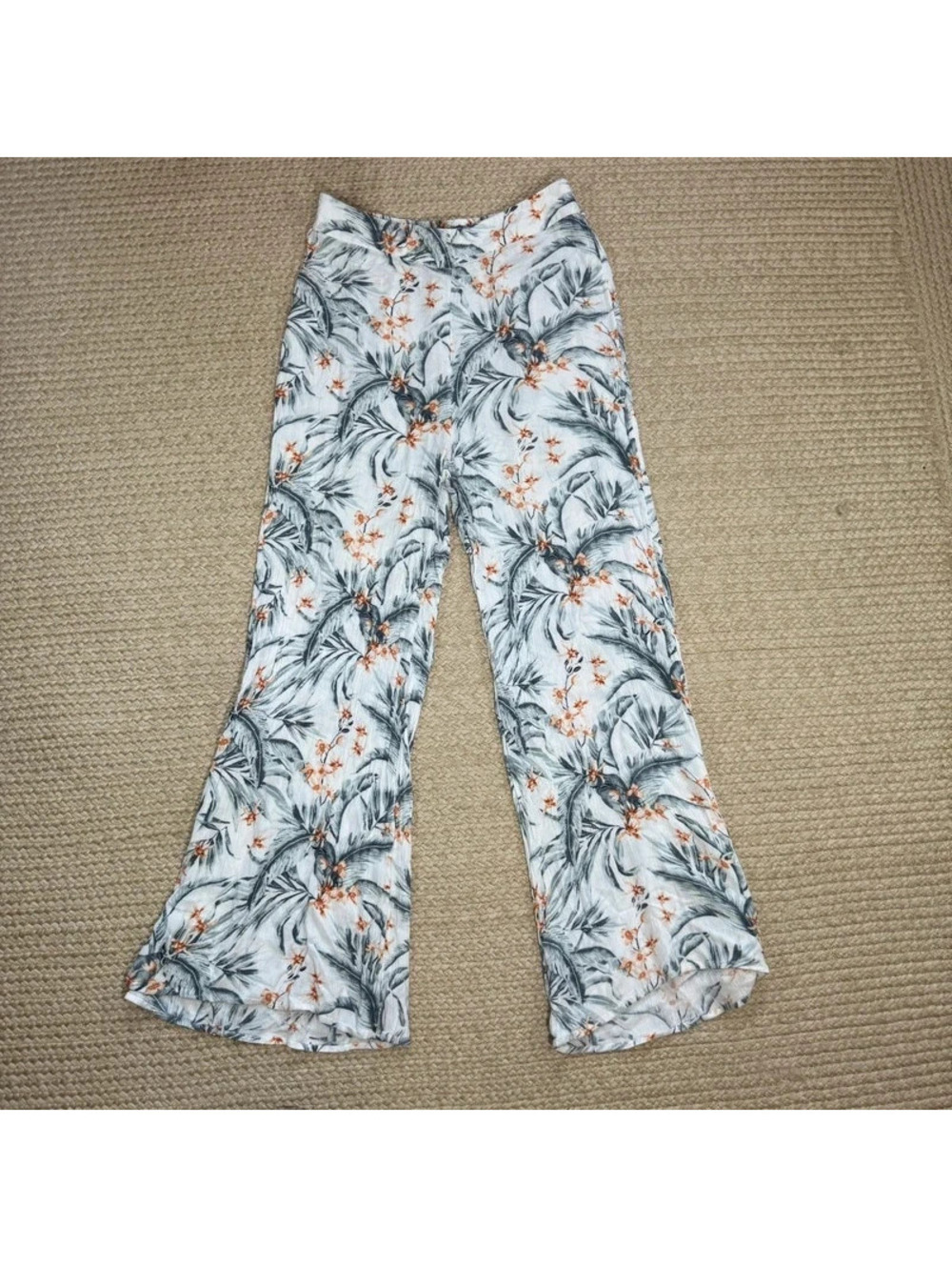 RIP Curl Diamond Bay Pants Floral Tropical Design Lightweight Flowy Womens Large